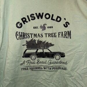 Griswolds Christmas Tree Farm Tee Gildan Heavy Cotton Mens Size L